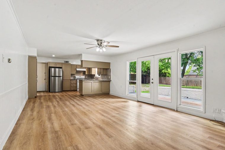 Open living area with natural light