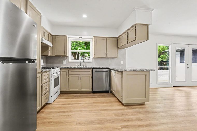 Kitchen with counters and appliances